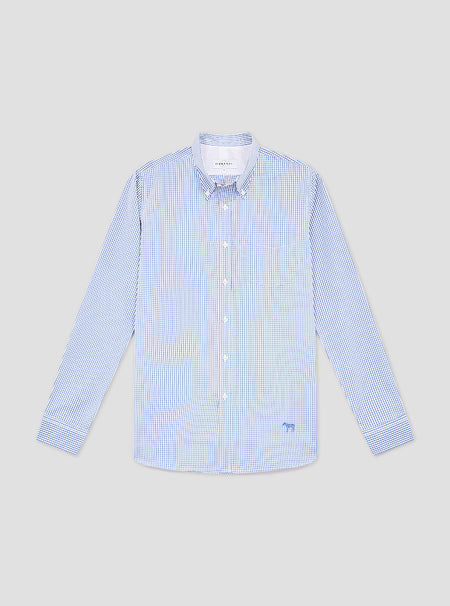 Sky Blue Gingham Check Shirt